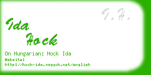 ida hock business card